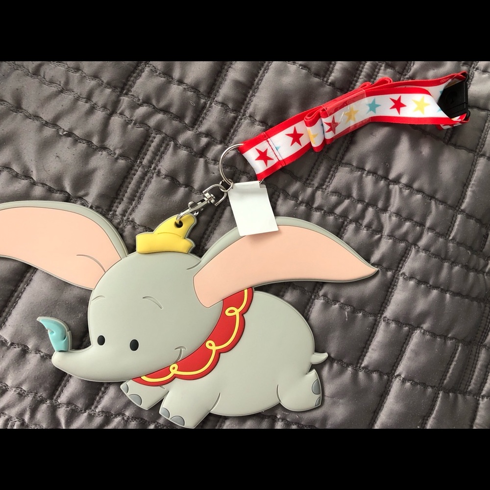 Disney Parks Dumbo ID Pass Holder Lanyard NWT